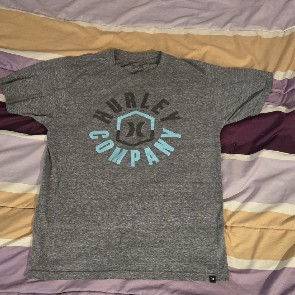 Hurley Gray and Blue Short Sleeve Tees